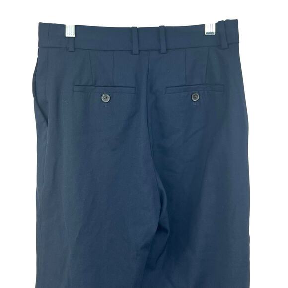 Babaton Navy Blue Wide Leg Trouser Pants Size 4 Cropped Wool Blend - Picture 11 of 13